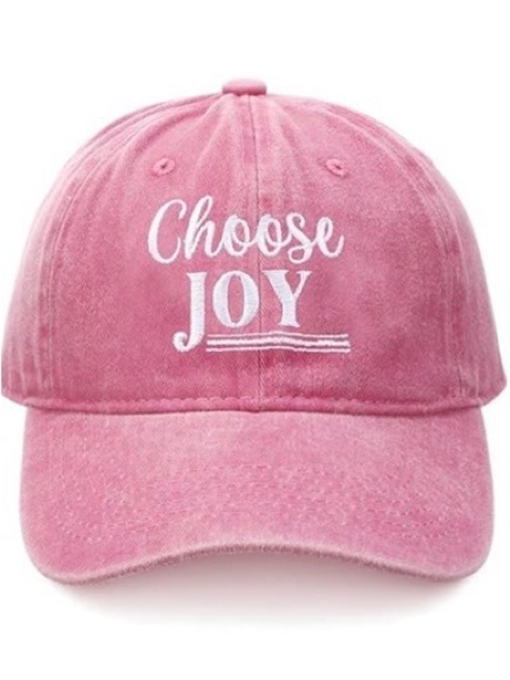 Pink Embroidered Baseball Cap - Picture 6 of 6